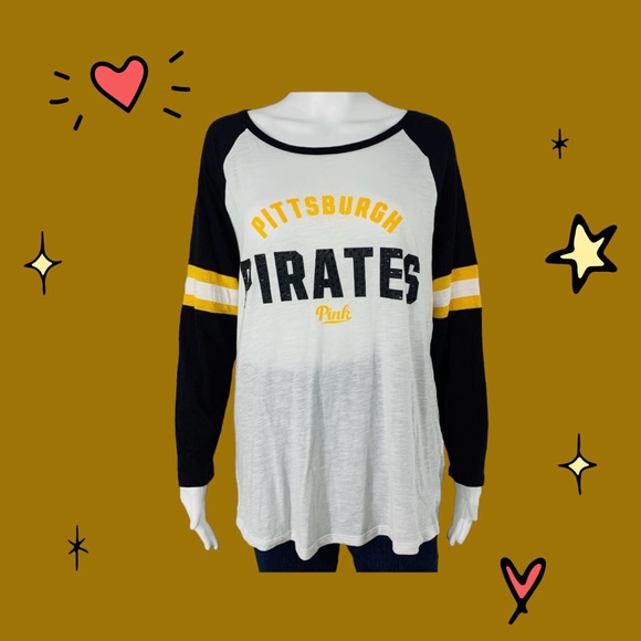 PINK Victorias Secret Long Sleeved Tee Pitt Pirate - Picture 1 of 9